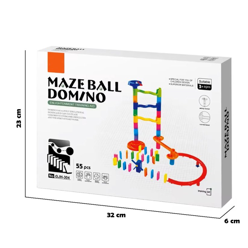 Kuličková dráha a domino 55 ks