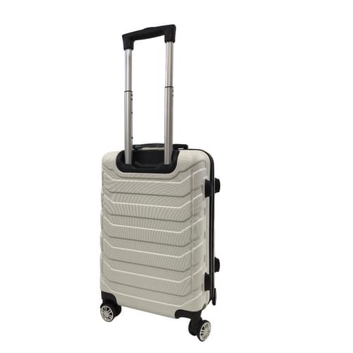 Bavy Cestovní kufr skořepinový 20" Ribs White