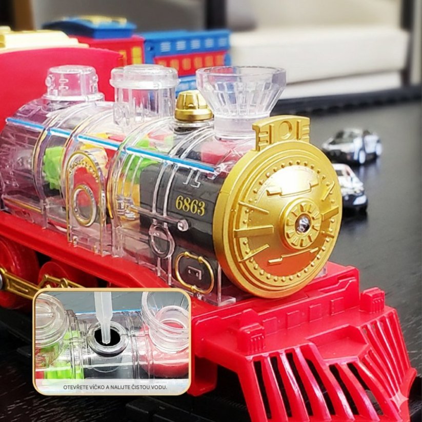 Parní vlak s funkcí páry