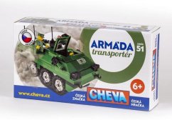 Stavebnice Cheva 51 Military Obrněný transportér plast 253ks v krabici 35x19x9cm
