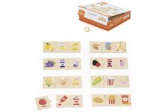 Dřevěné puzzle trojice-jídlo