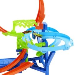 Hot Wheels stunt tracks srážka ve vzduchu dráha