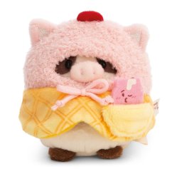 NICI plyš MyMochi Kravička Moona 8 cm v kostýmu zmrzliny a milkshake, set dárkové bal.