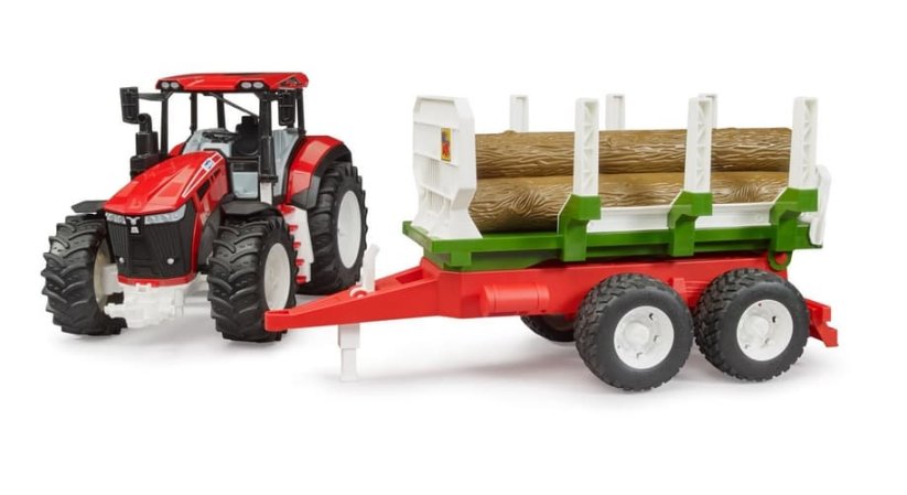 Bruder 3453 ROADMAX traktor s vyvážecím přívěsem
