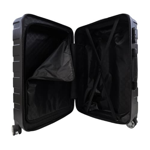 Bavy Cestovní kufr skořepinový 24" Ribs Black