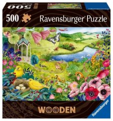 Dřevěné puzzle Divoká zahrada 500 dílků