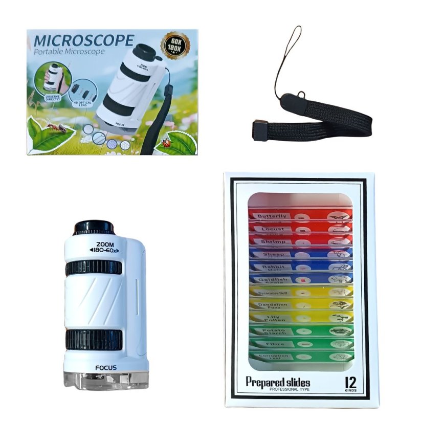 Dětský mini přenosný mikroskop